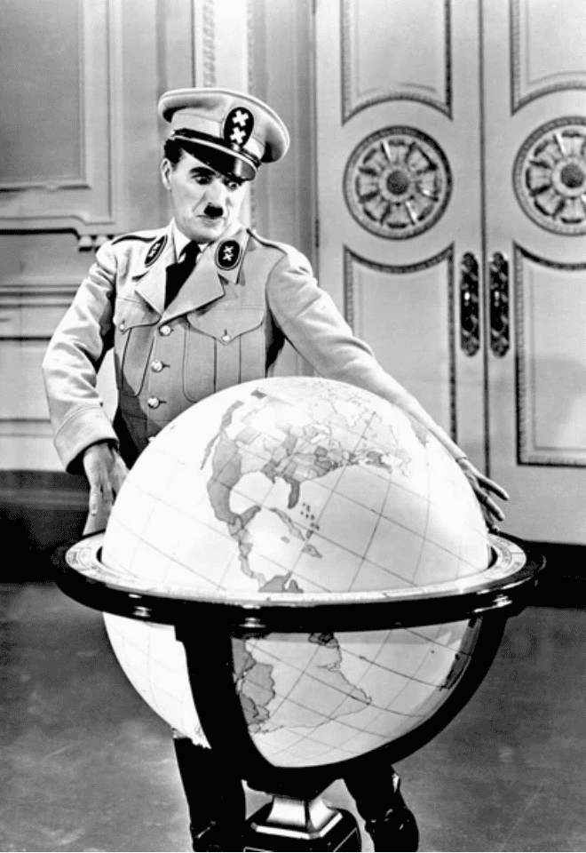 Charlie Chaplin in THE GREAT DICTATOR