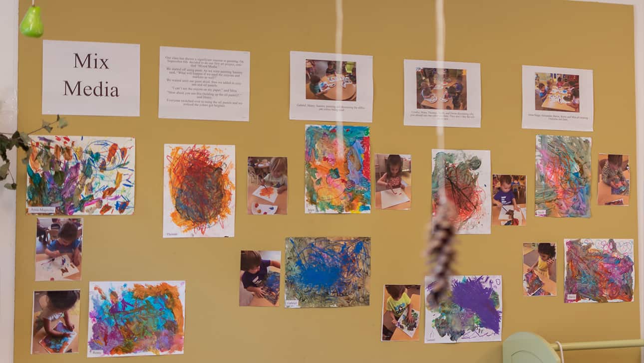 Image of art work on display at the preschool