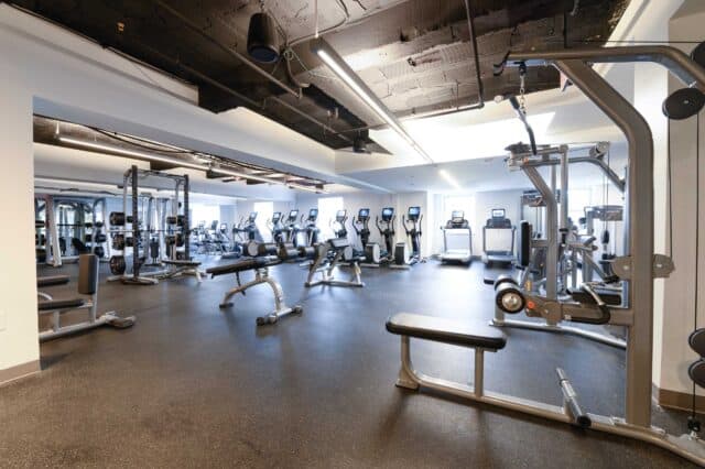 fitness center.