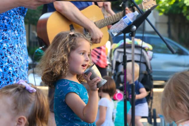 girl dancing outside.