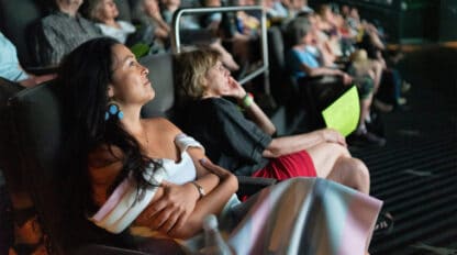 audience watching film.