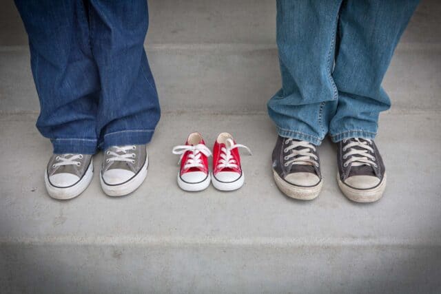 3 pairs of childrens shoes.