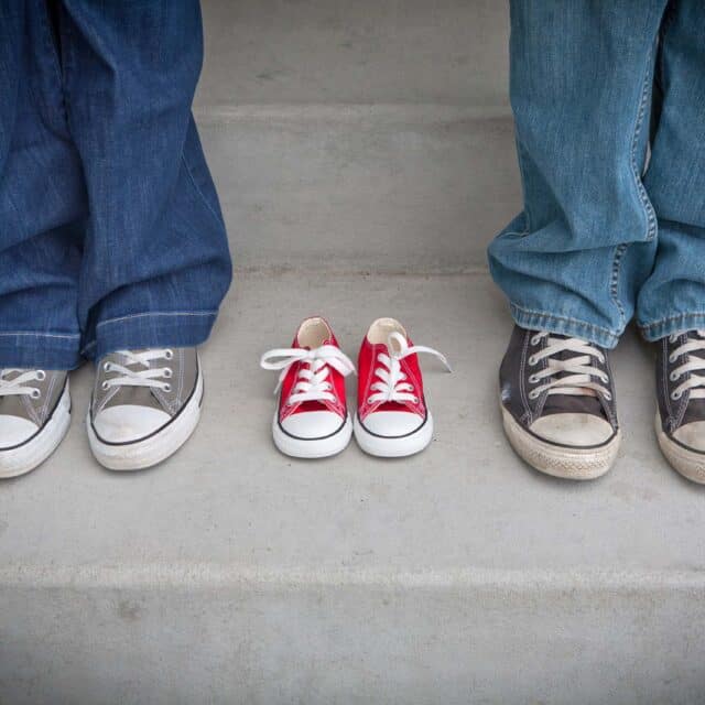 3 pairs of childrens shoes.