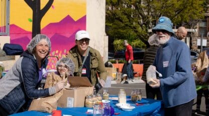 edcjcc volunteering group outside.