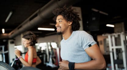 young people exercising.