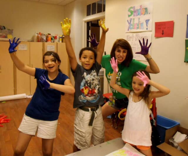 Kids participating in after school program