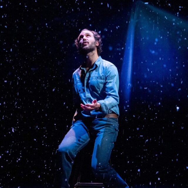 production photo of Grant Harrison in Moses at Theater J.