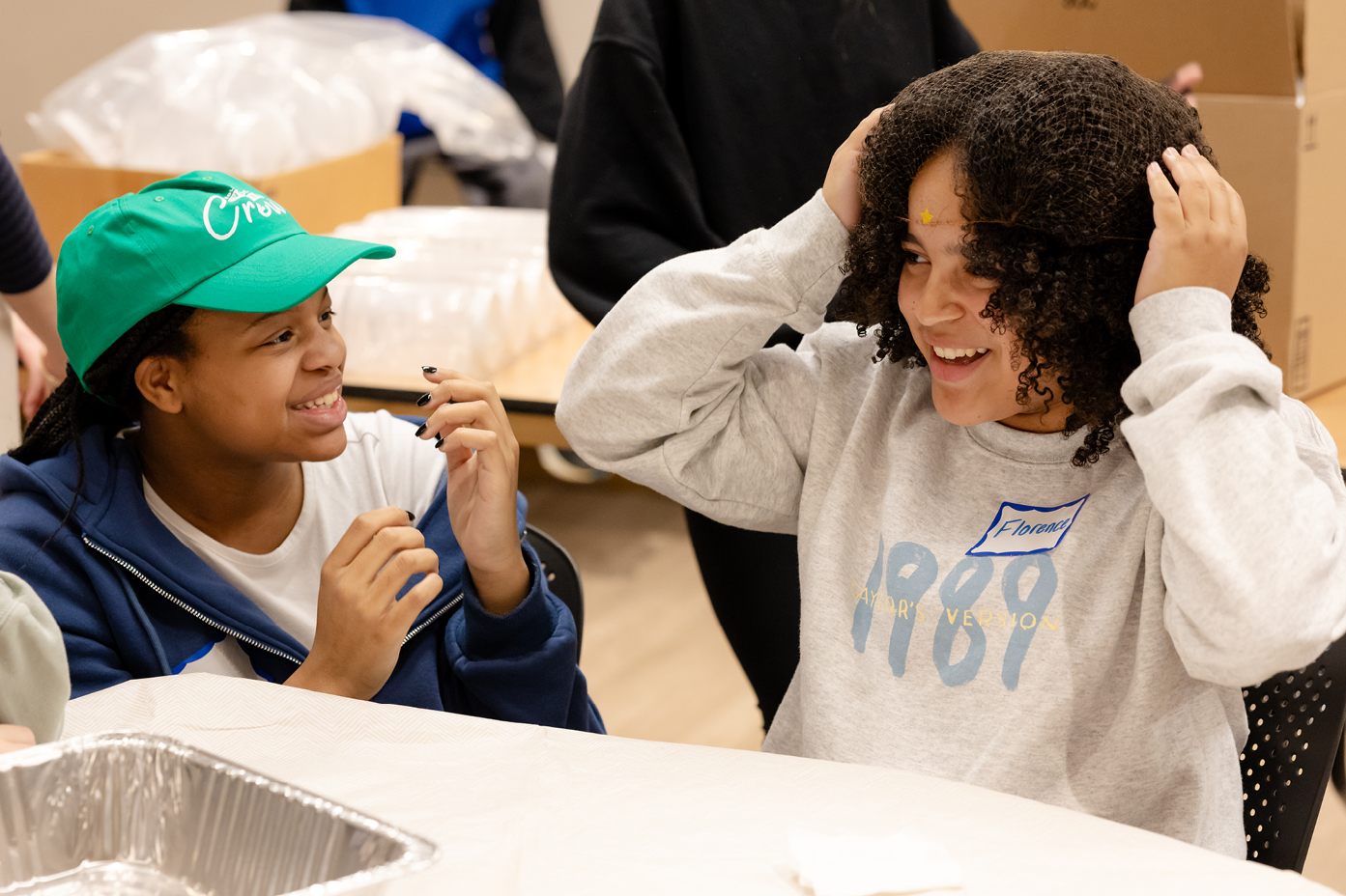 Teens working together on social justice project